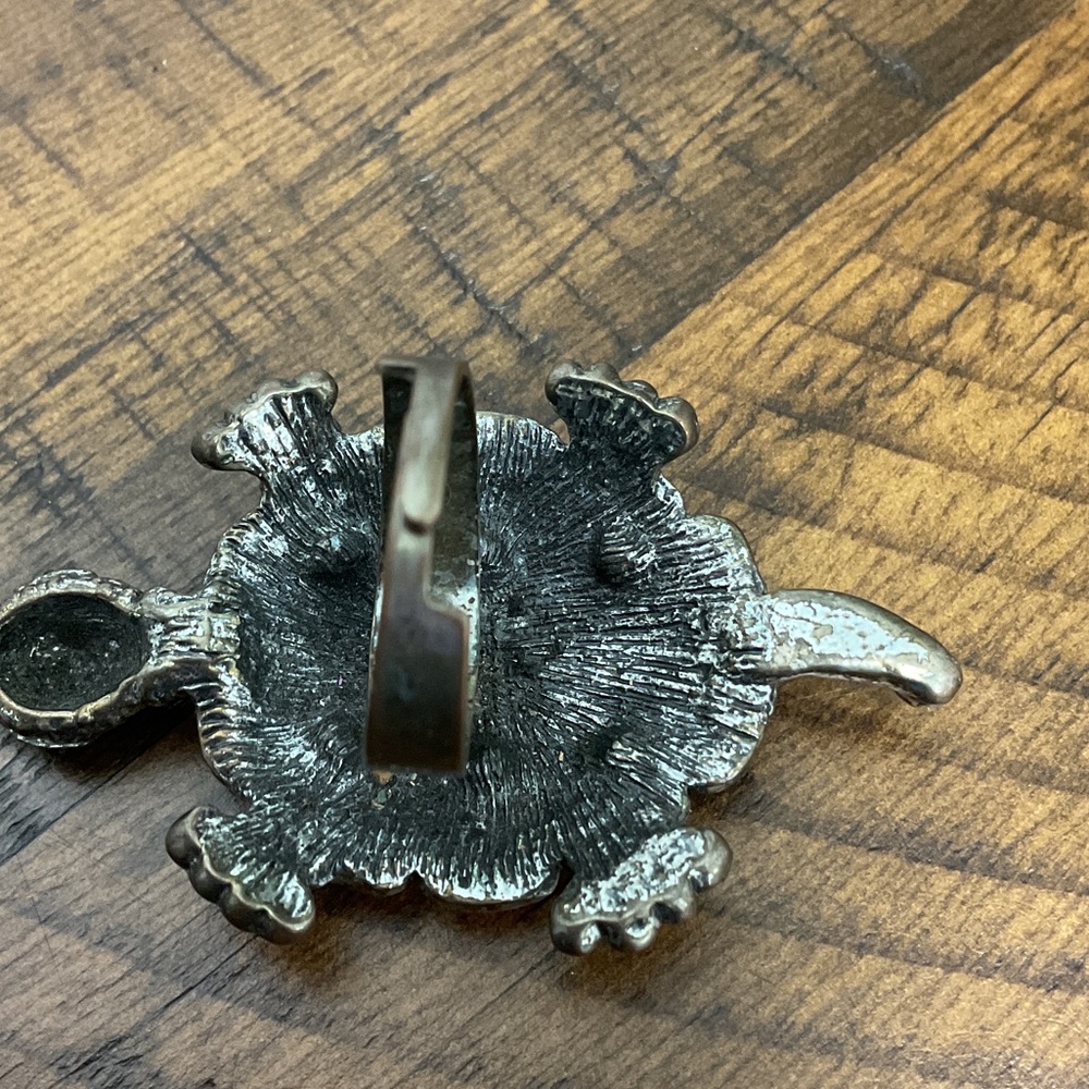 Turtle Ring with Rhinestones - Picture 4 of 5